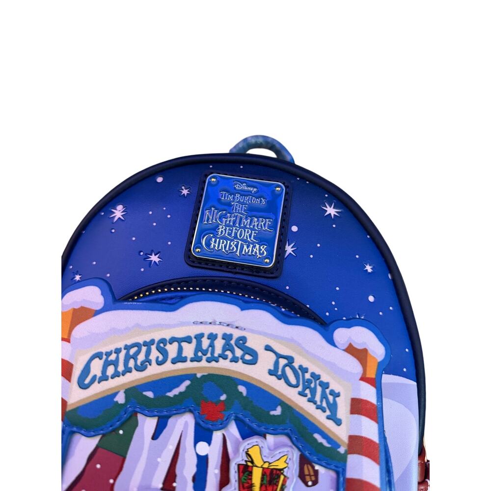 Loungefly Disney NBC Chritsmas Town Mini Backpack - Picture 4 of 7